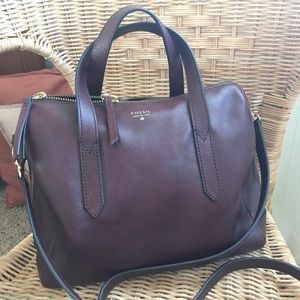 Fossil Sydney Satchel Raisin